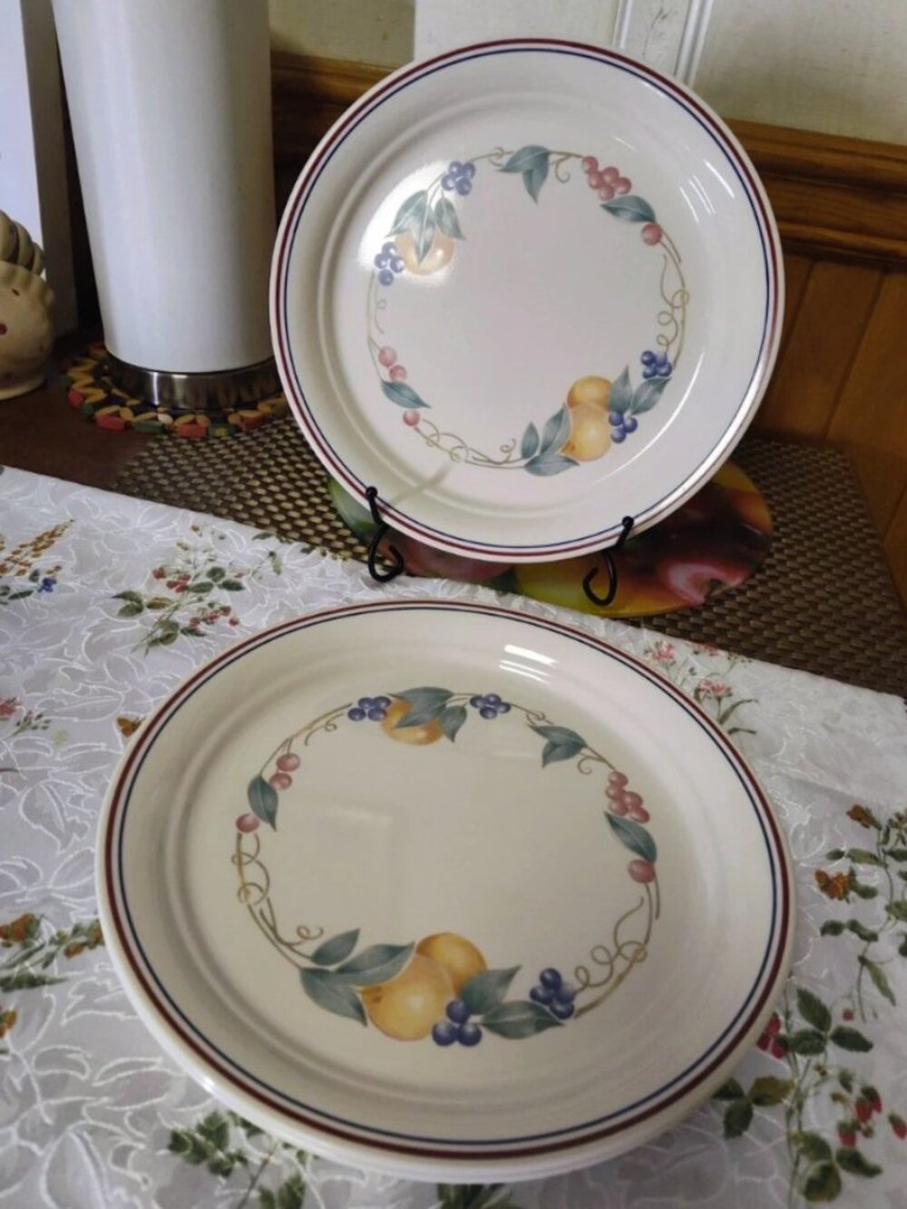Lot of 3 Vintage Corning Corelle Abundance 10 1/4 Dinner Plates
